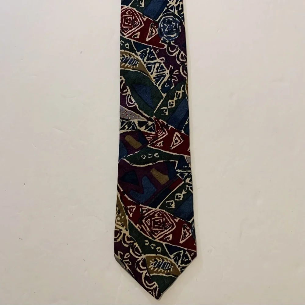 Vintage 90s Structure Silk Tie